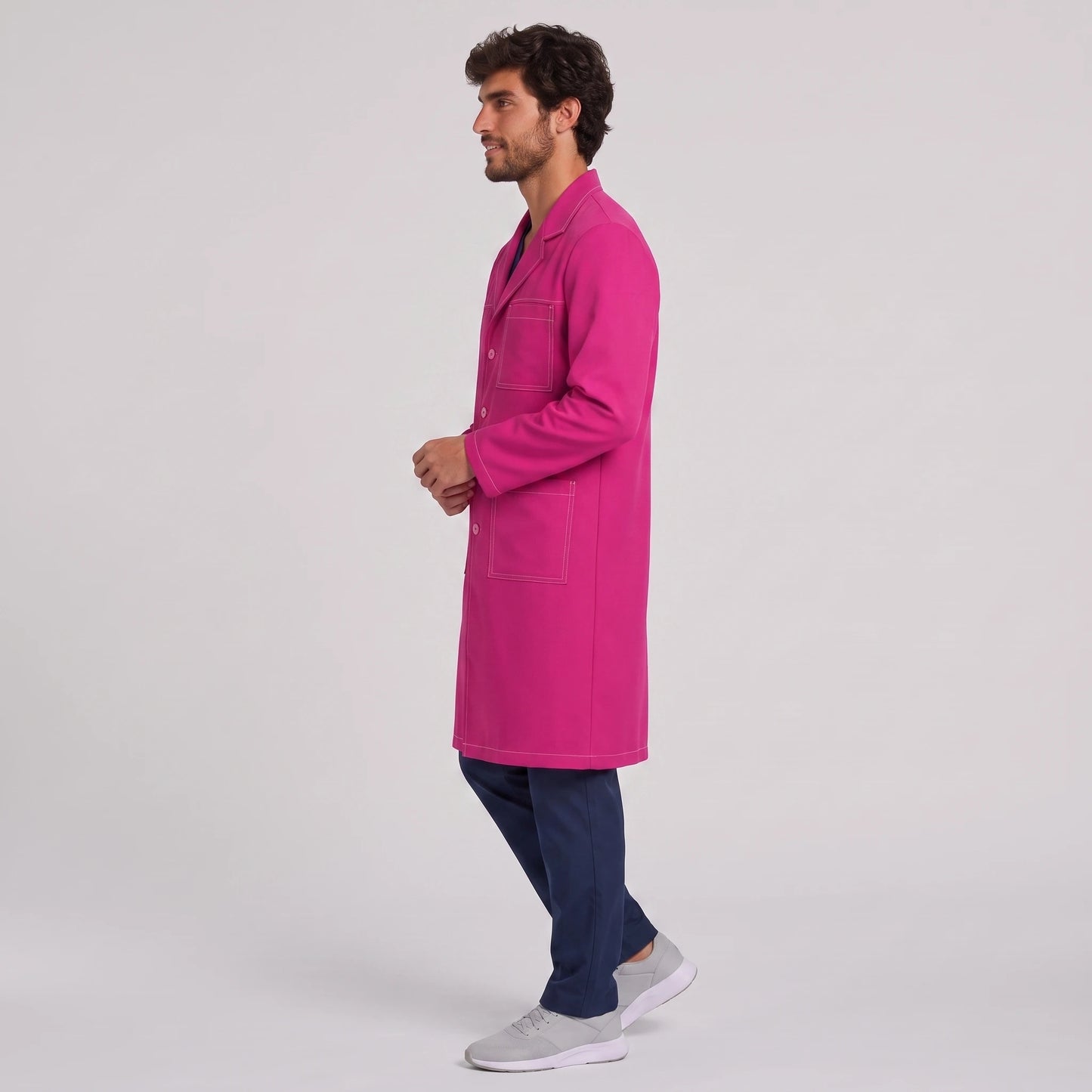 Bata Larga Pespunte Hombre | 3 Pockets