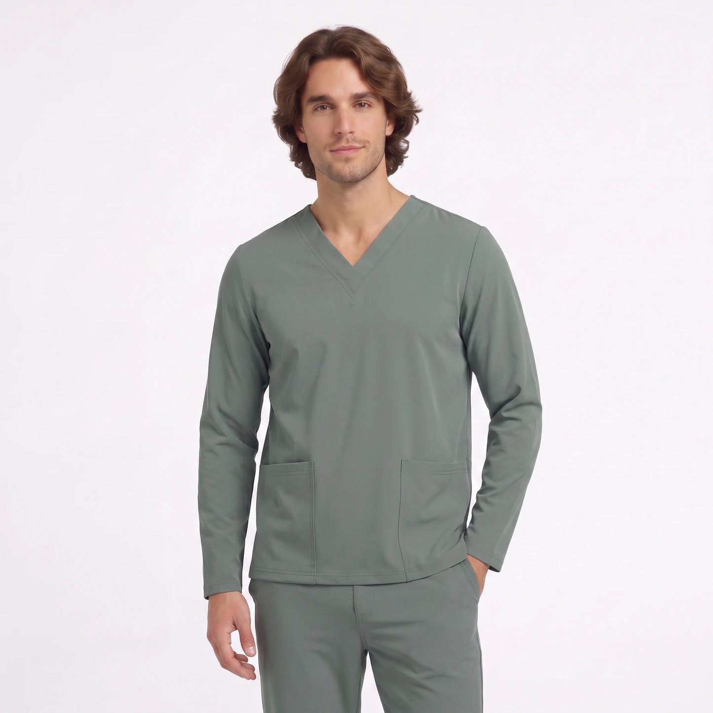 Top Manga Larga Hombre | 2 Pockets