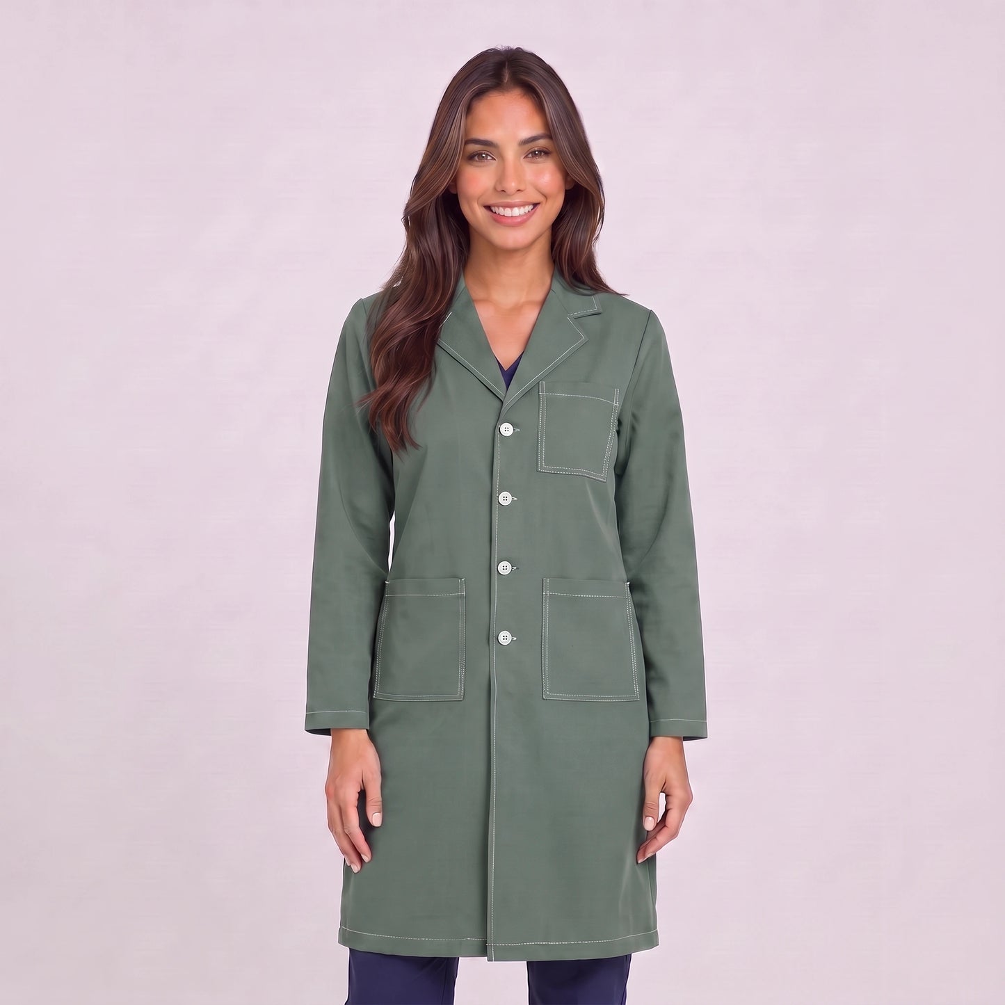 Bata Larga Prepunte Mujer | 3 Pockets