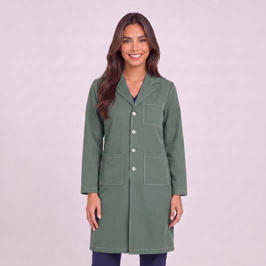 Bata Larga Prepunte Mujer | 3 Pockets