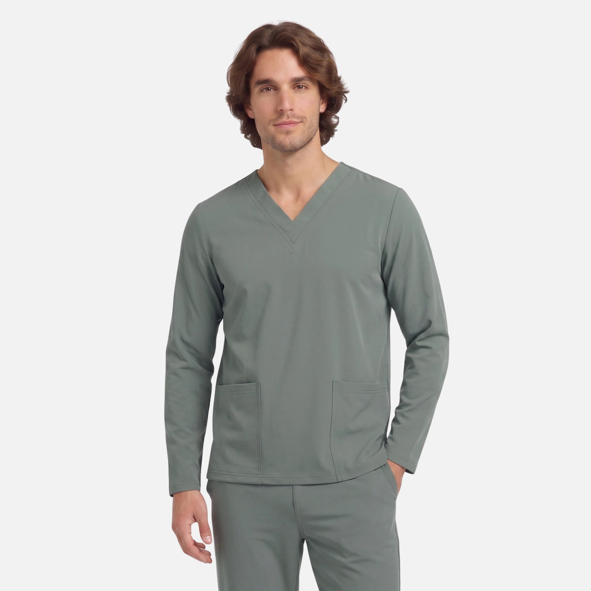 Top Manga Larga Hombre | 2 Pockets