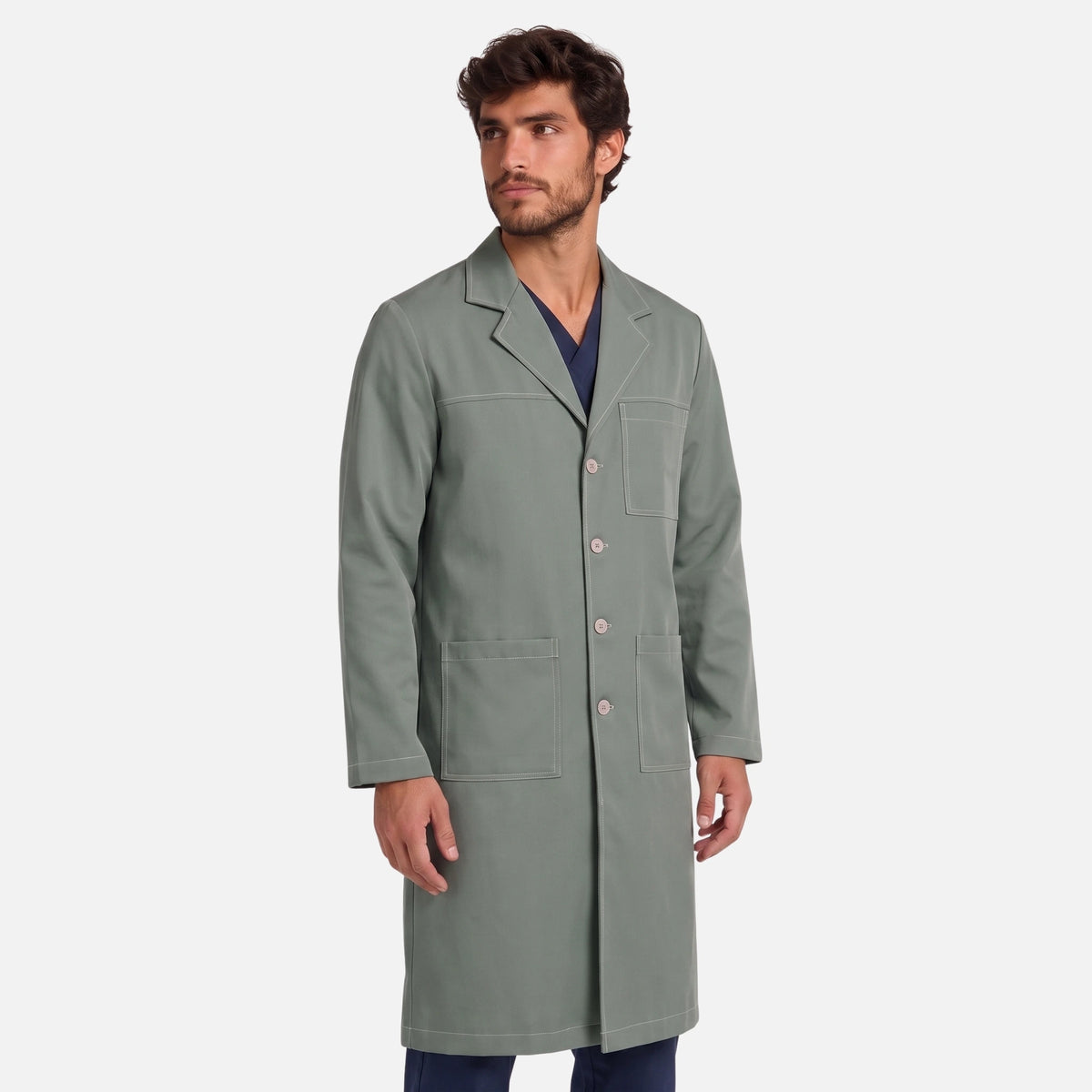 Bata Larga Pespunte Hombre | 3 Pockets