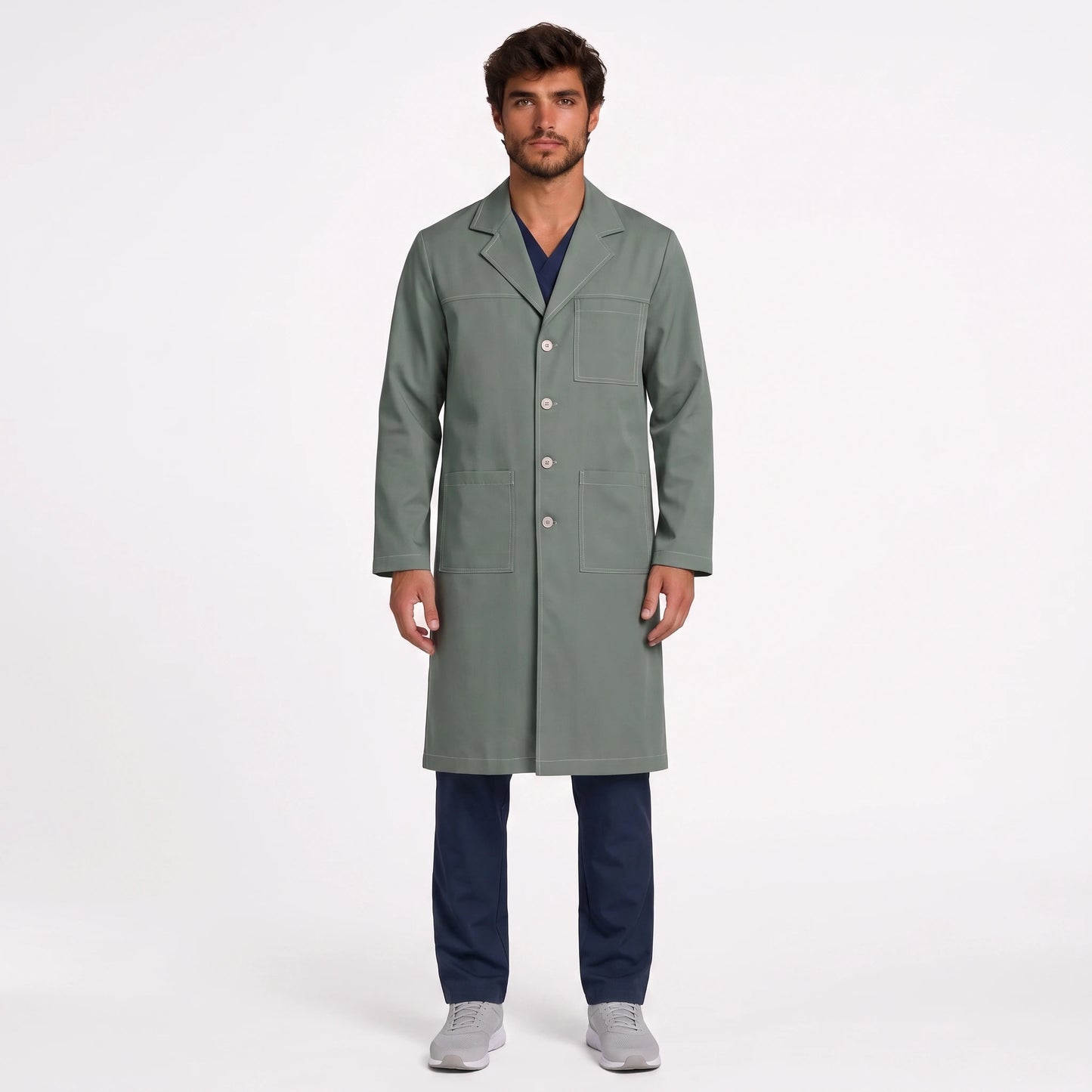 Bata Larga Pespunte Hombre | 3 Pockets