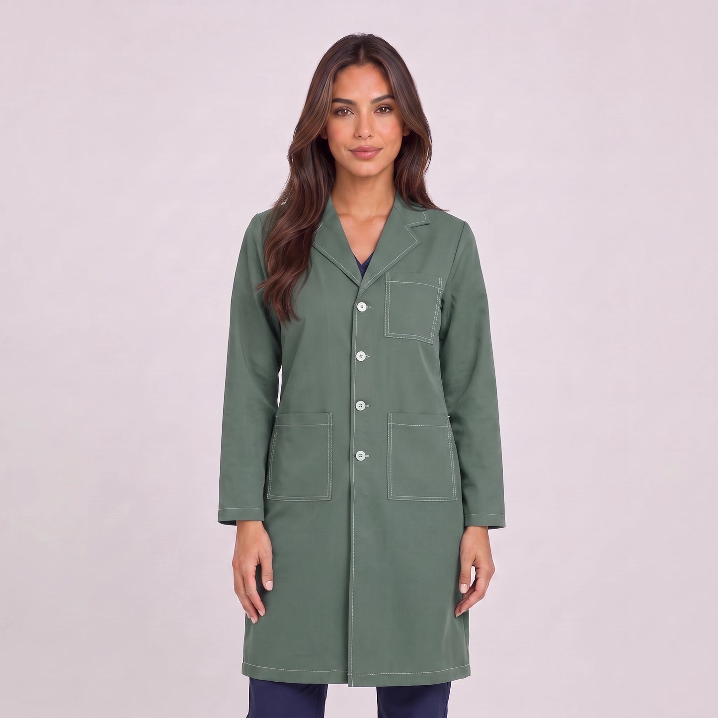 Bata Larga Prepunte Mujer | 3 Pockets