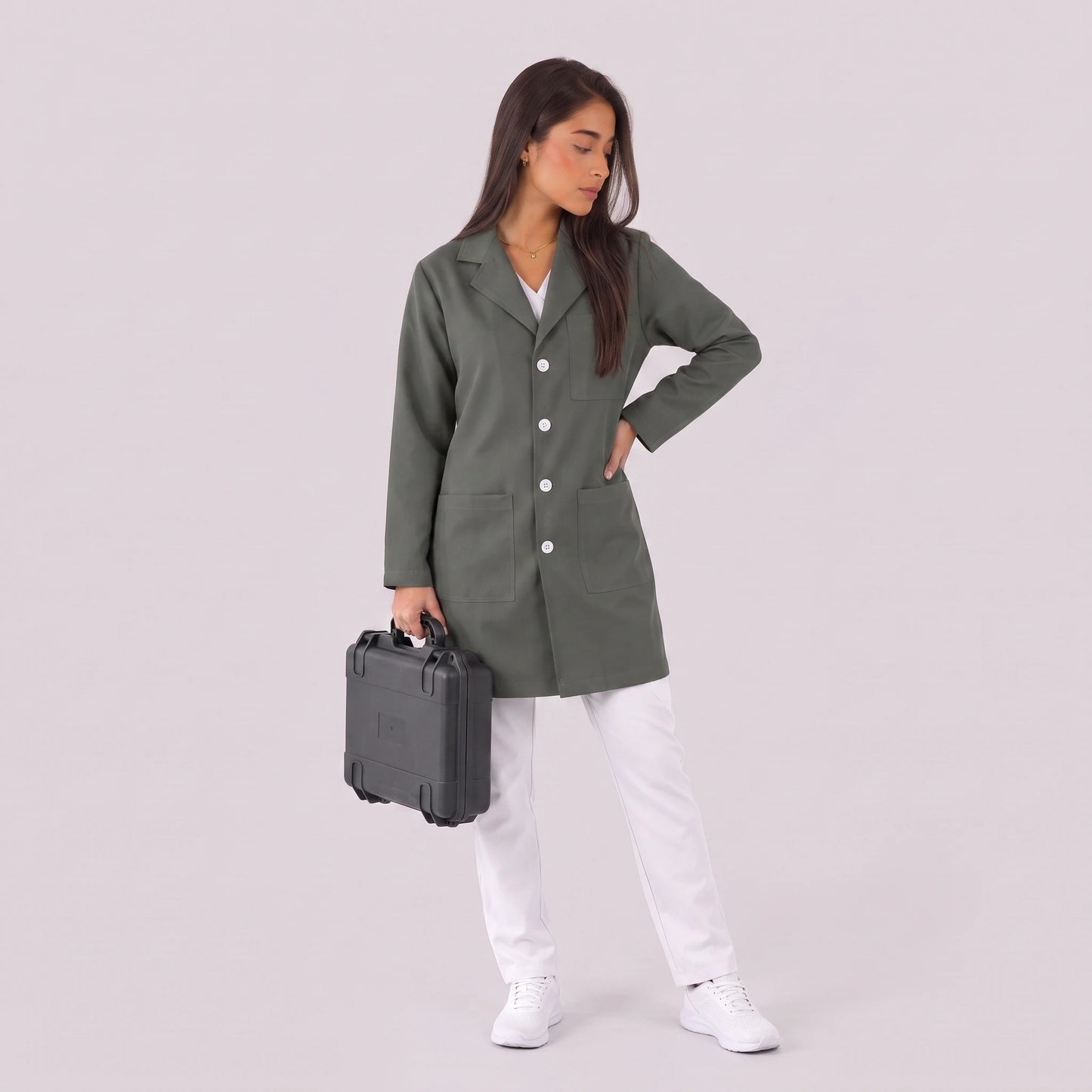 Bata Corta Essential Mujer | 3 Pockets