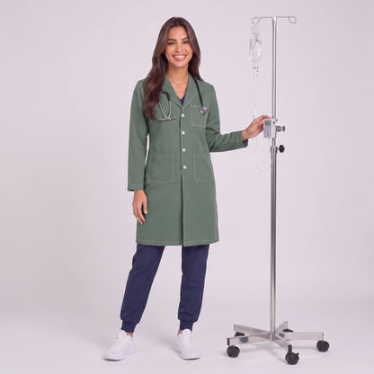 Bata Larga Prepunte Mujer | 3 Pockets