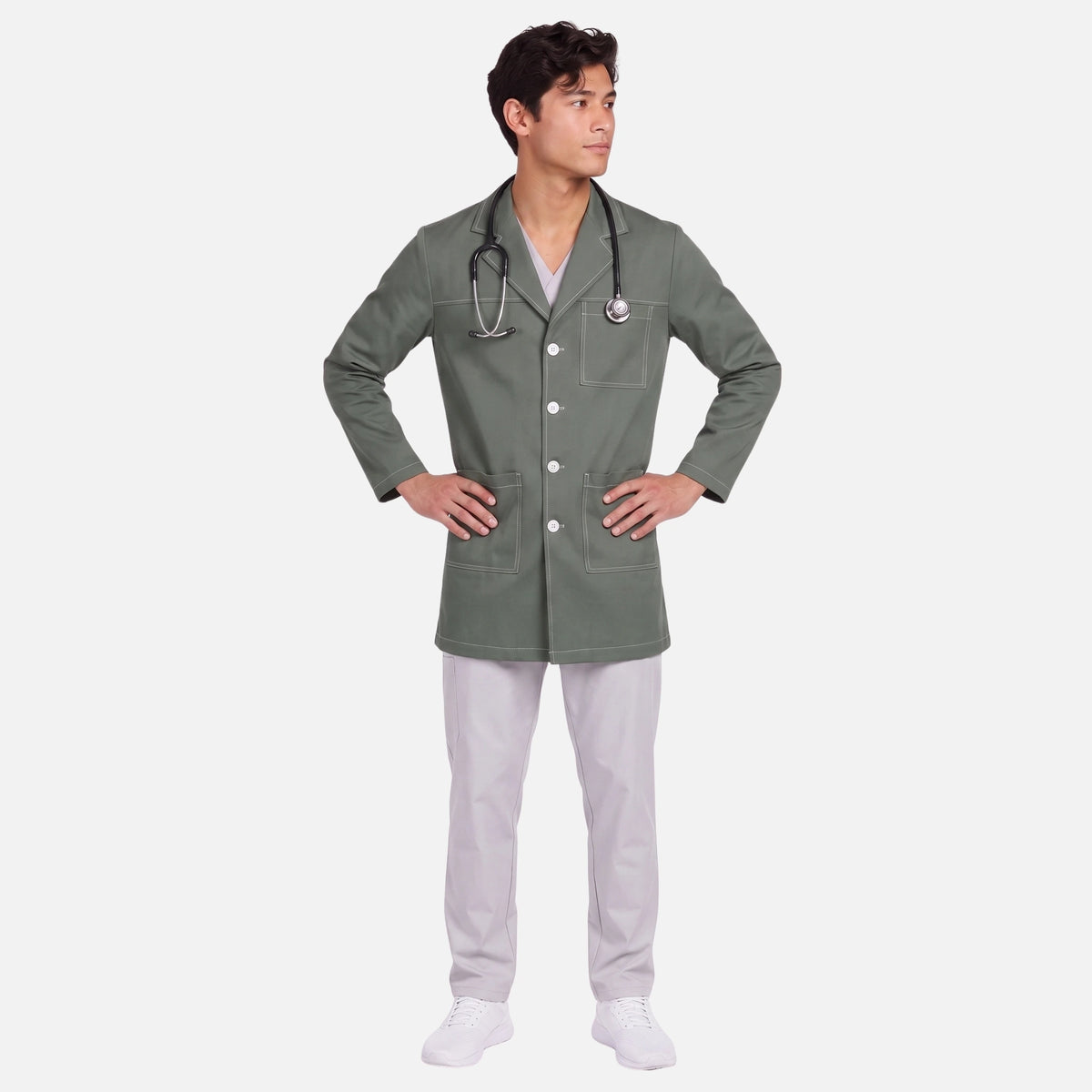 Bata Corta Pespunte Hombre | 3 Pockets