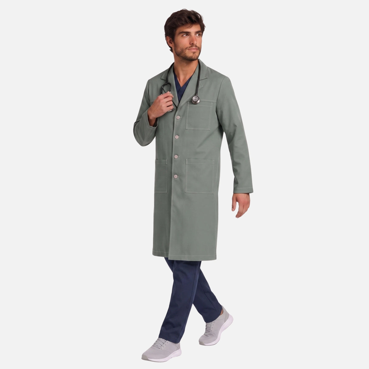 Bata Larga Pespunte Hombre | 3 Pockets