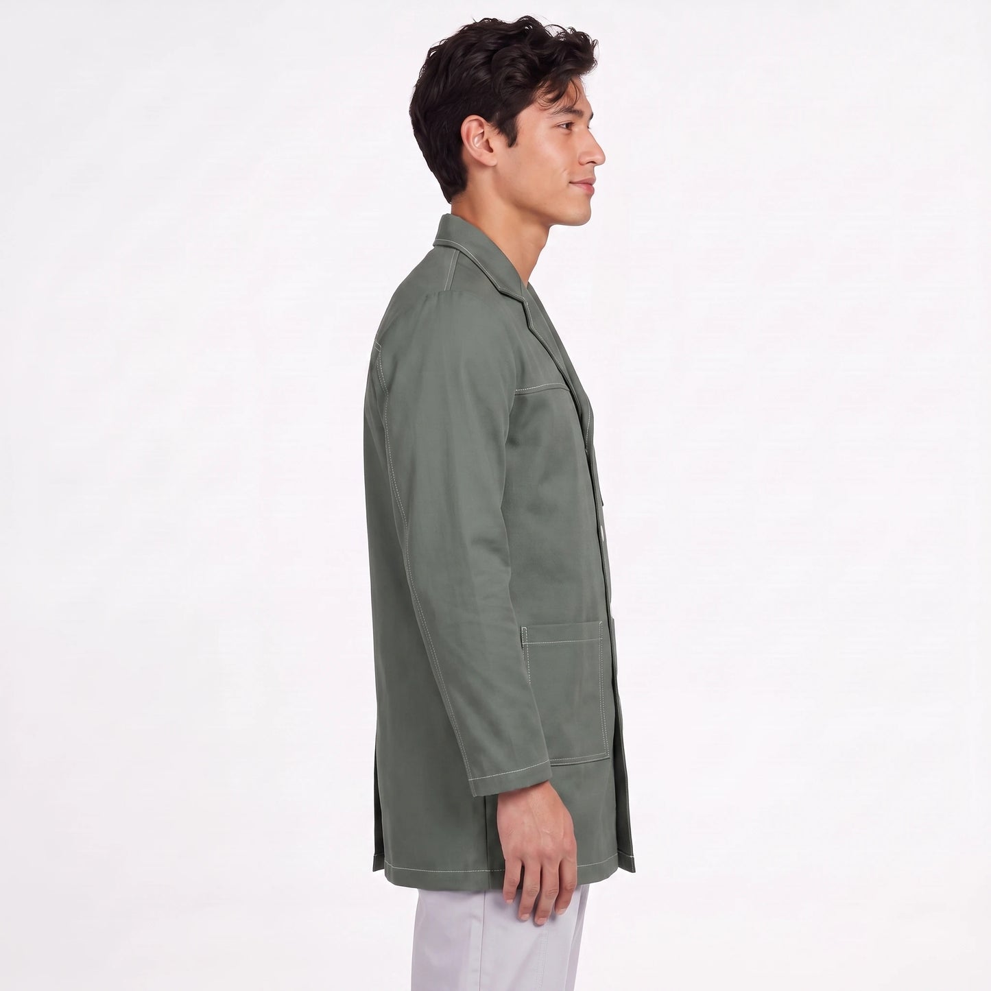Bata Corta Pespunte Hombre | 3 Pockets