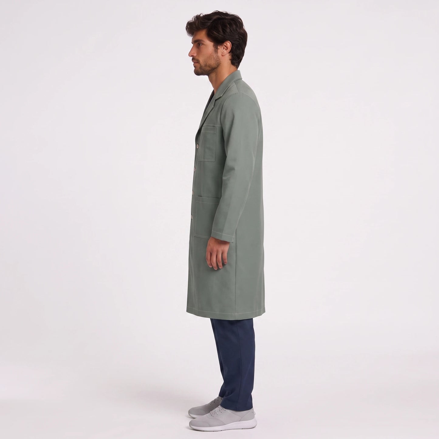 Bata Larga Pespunte Hombre | 3 Pockets
