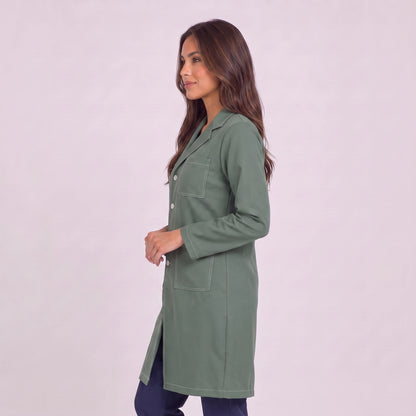 Bata Larga Prepunte Mujer | 3 Pockets