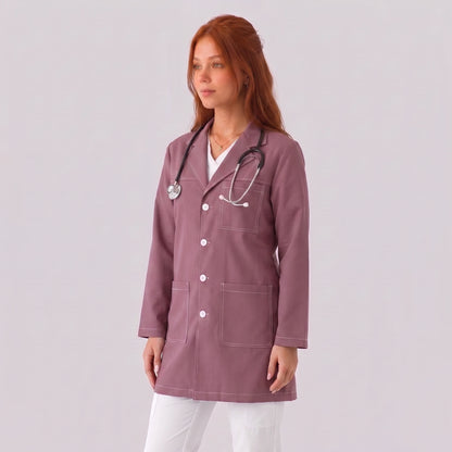 Bata Corta Pespunte Mujer | 3 Pockets