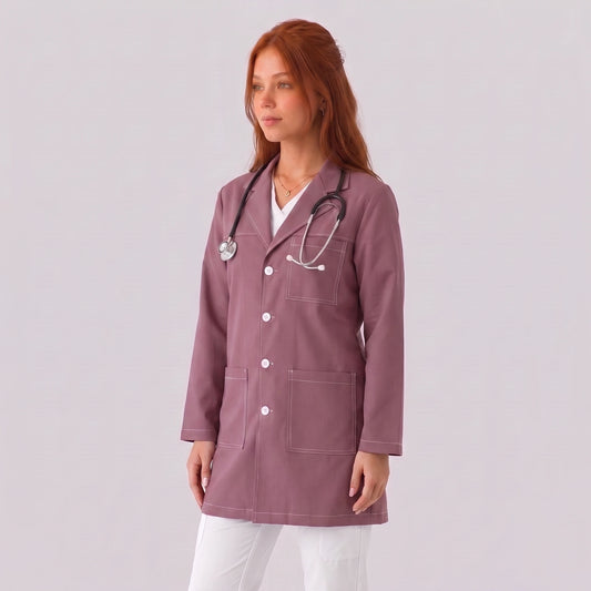 Bata Corta Pespunte Mujer | 3 Pockets