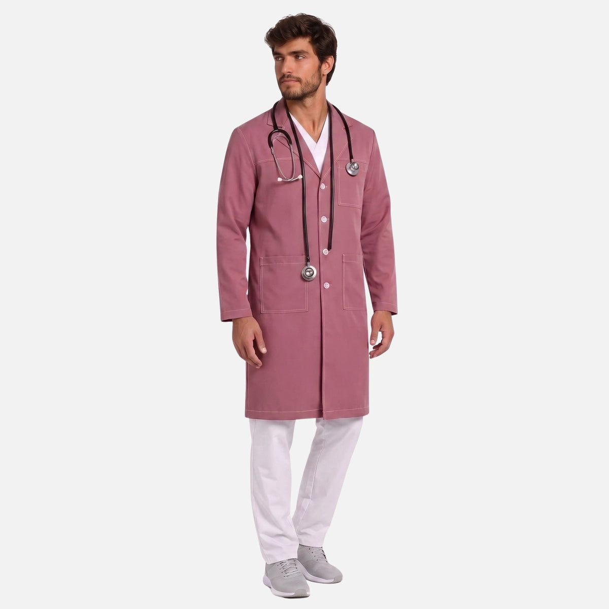Bata Larga Pespunte Hombre | 3 Pockets