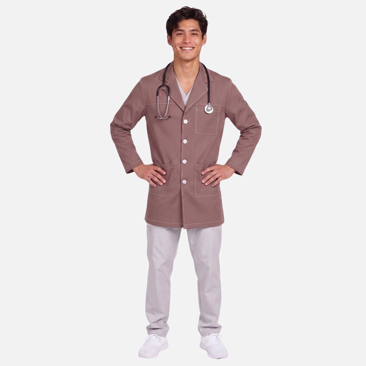 Bata Corta Pespunte Hombre | 3 Pockets