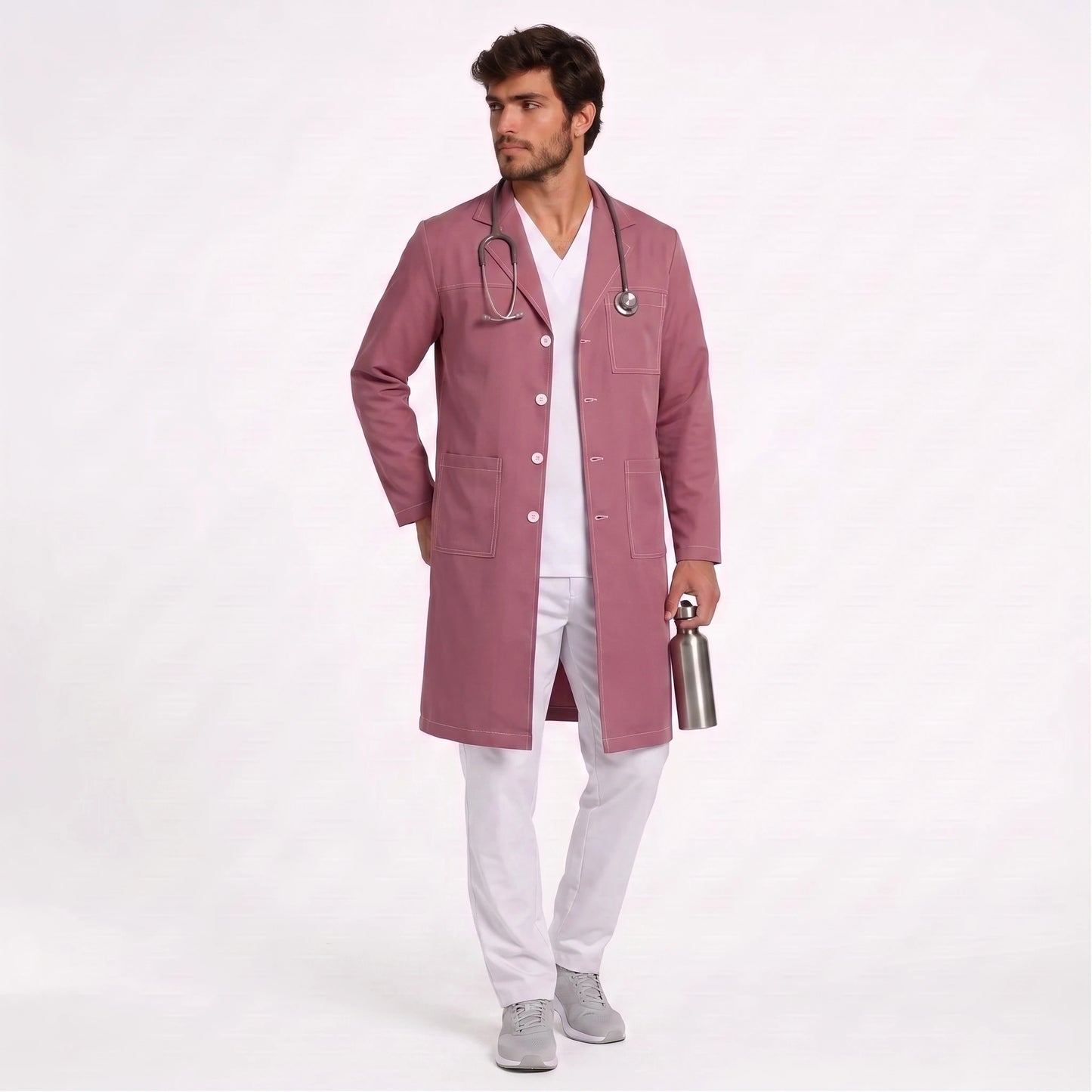 Bata Larga Pespunte Hombre | 3 Pockets