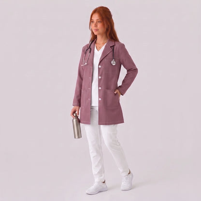 Bata Corta Pespunte Mujer | 3 Pockets