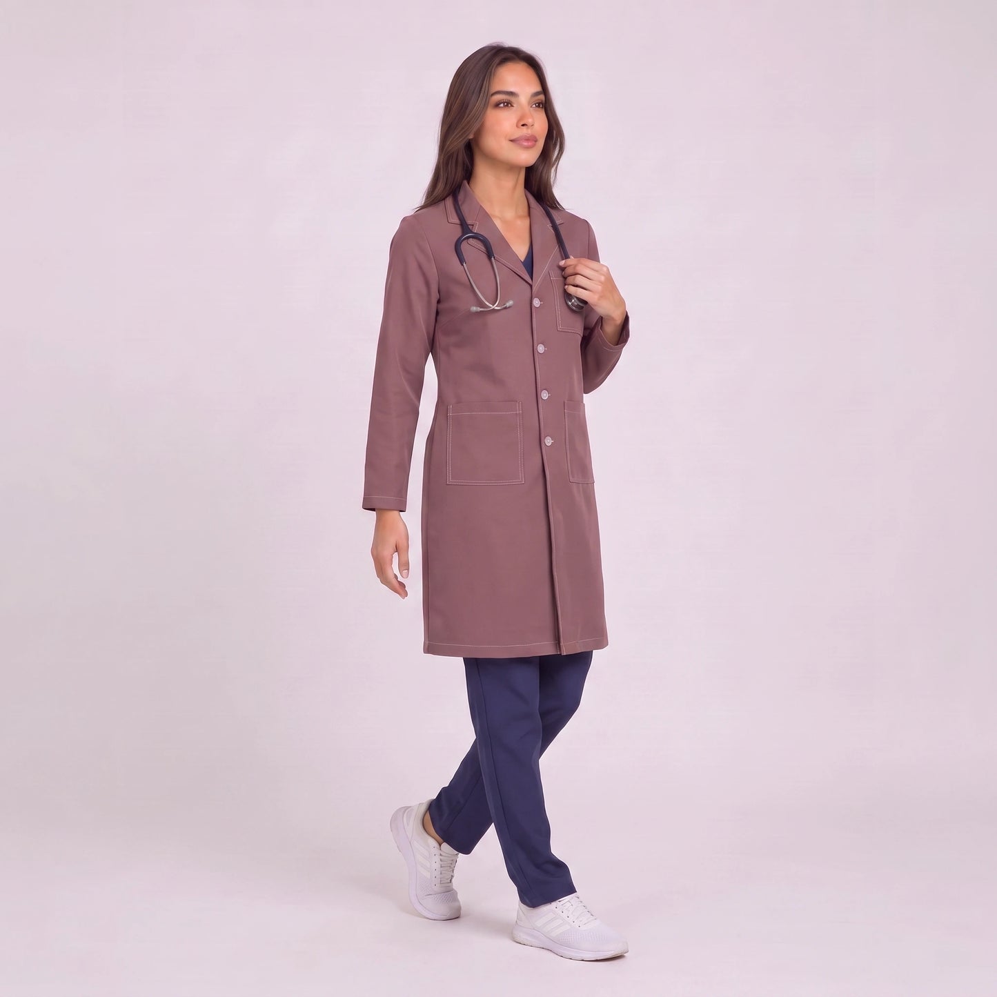 Bata Larga Prepunte Mujer | 3 Pockets