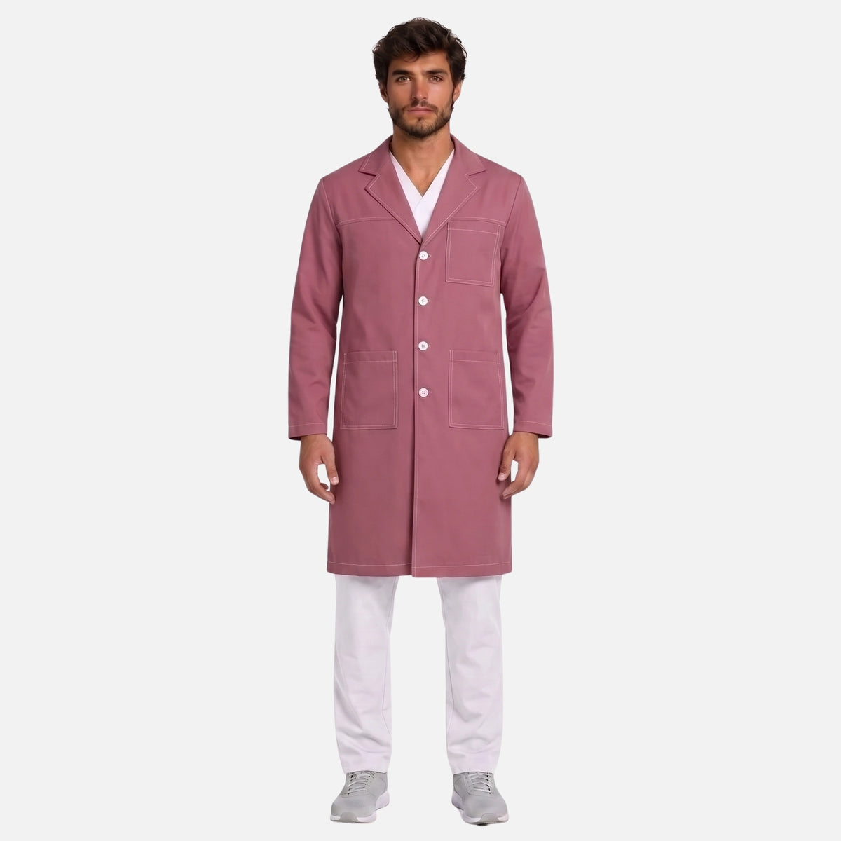 Bata Larga Pespunte Hombre | 3 Pockets