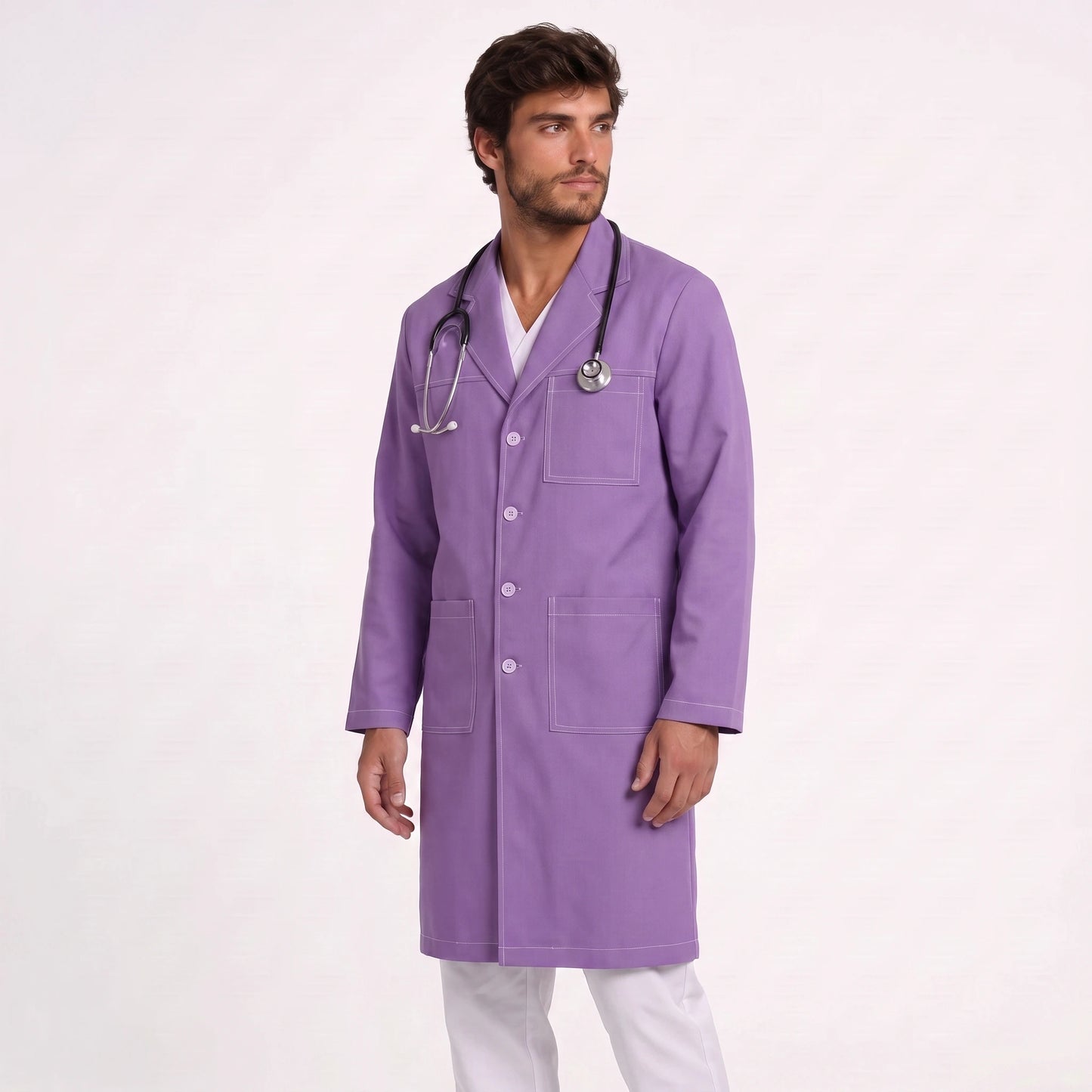 Bata Larga Pespunte Hombre | 3 Pockets