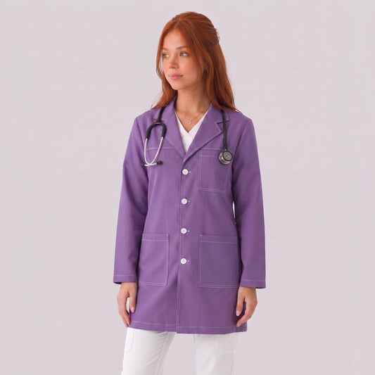 Bata Corta Pespunte Mujer | 3 Pockets