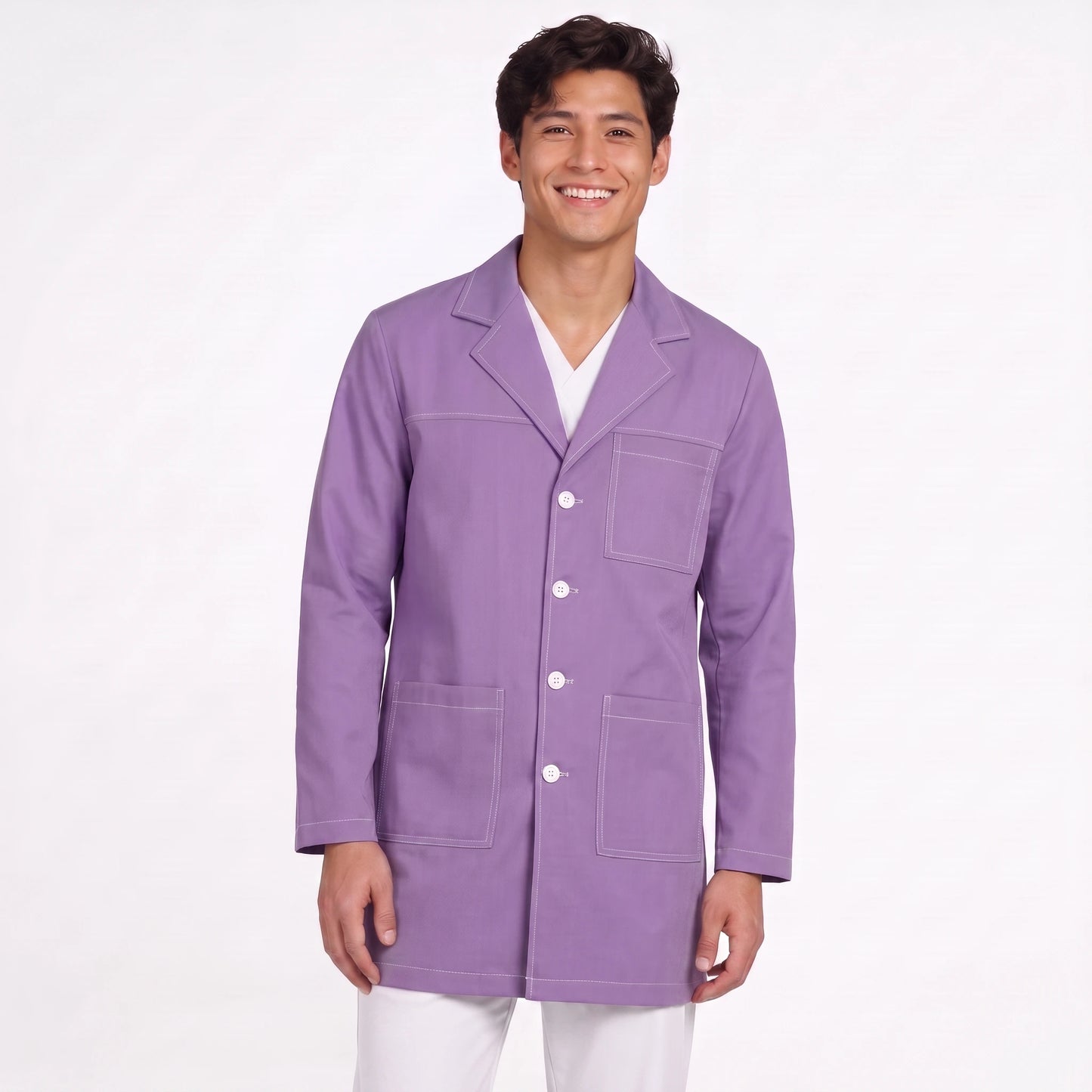Bata Corta Pespunte Hombre | 3 Pockets