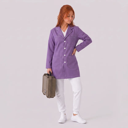 Bata Corta Pespunte Mujer | 3 Pockets