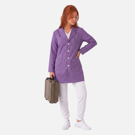Bata Corta Pespunte Mujer | 3 Pockets