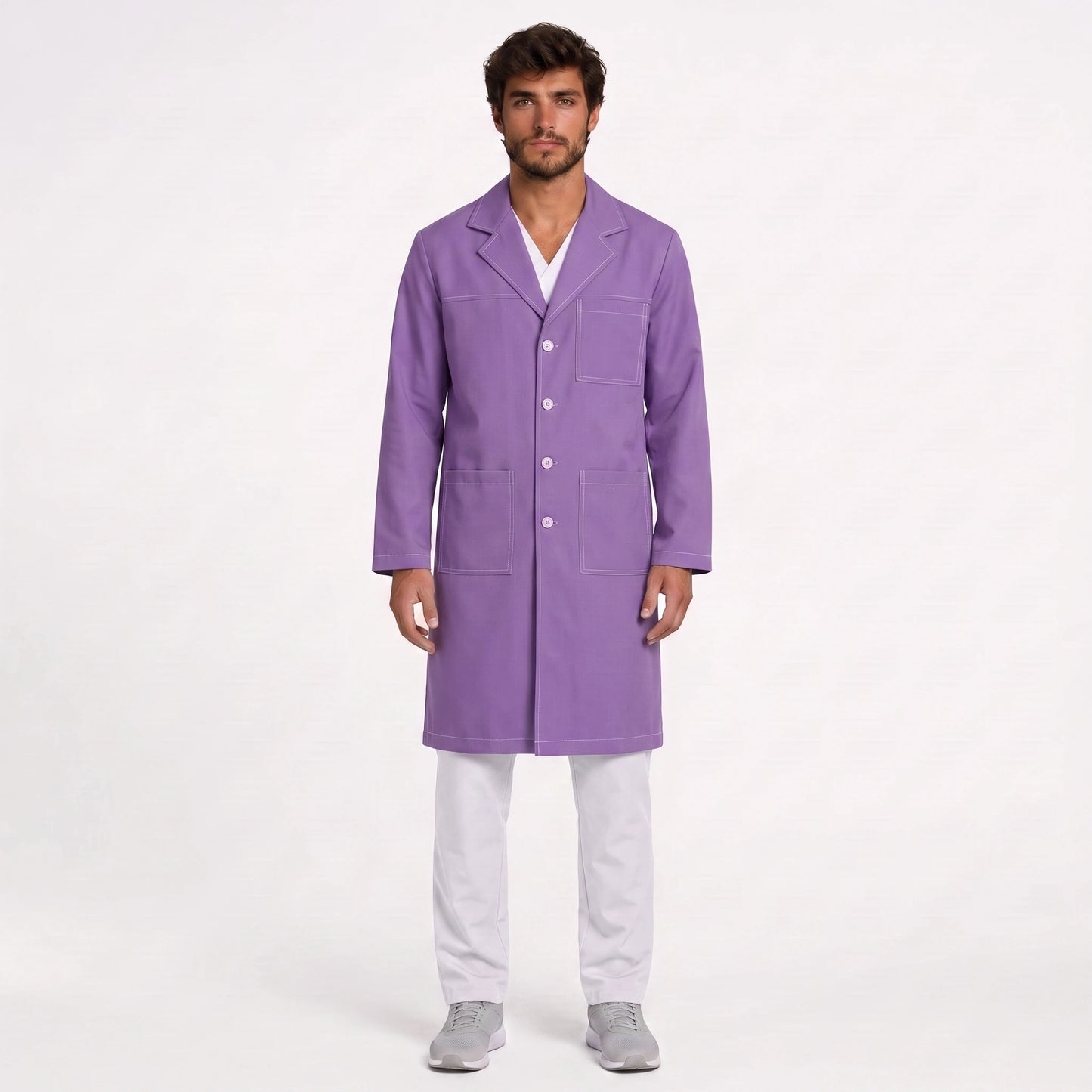 Bata Larga Pespunte Hombre | 3 Pockets