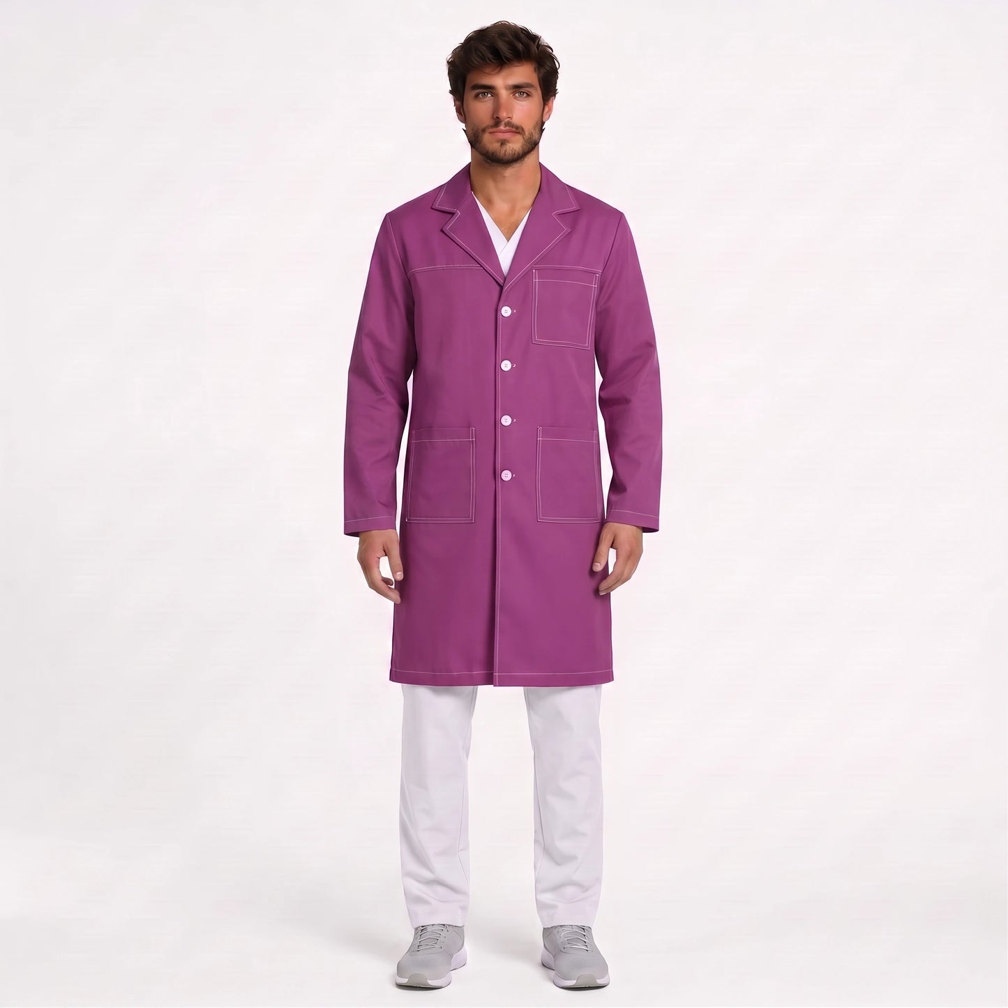 Bata Larga Pespunte Hombre | 3 Pockets