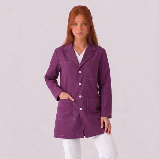 Bata Corta Pespunte Mujer | 3 Pockets