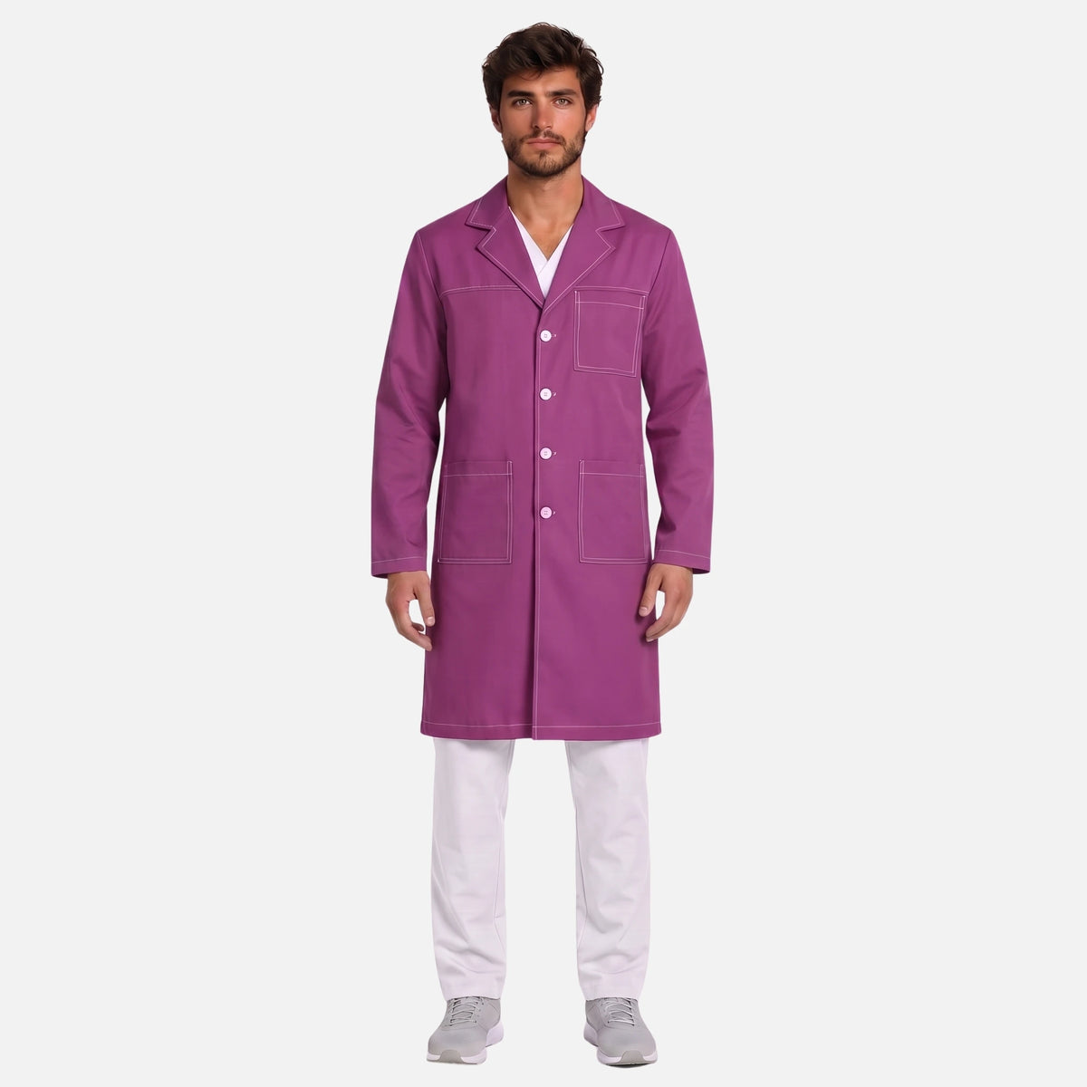 Bata Larga Pespunte Hombre | 3 Pockets