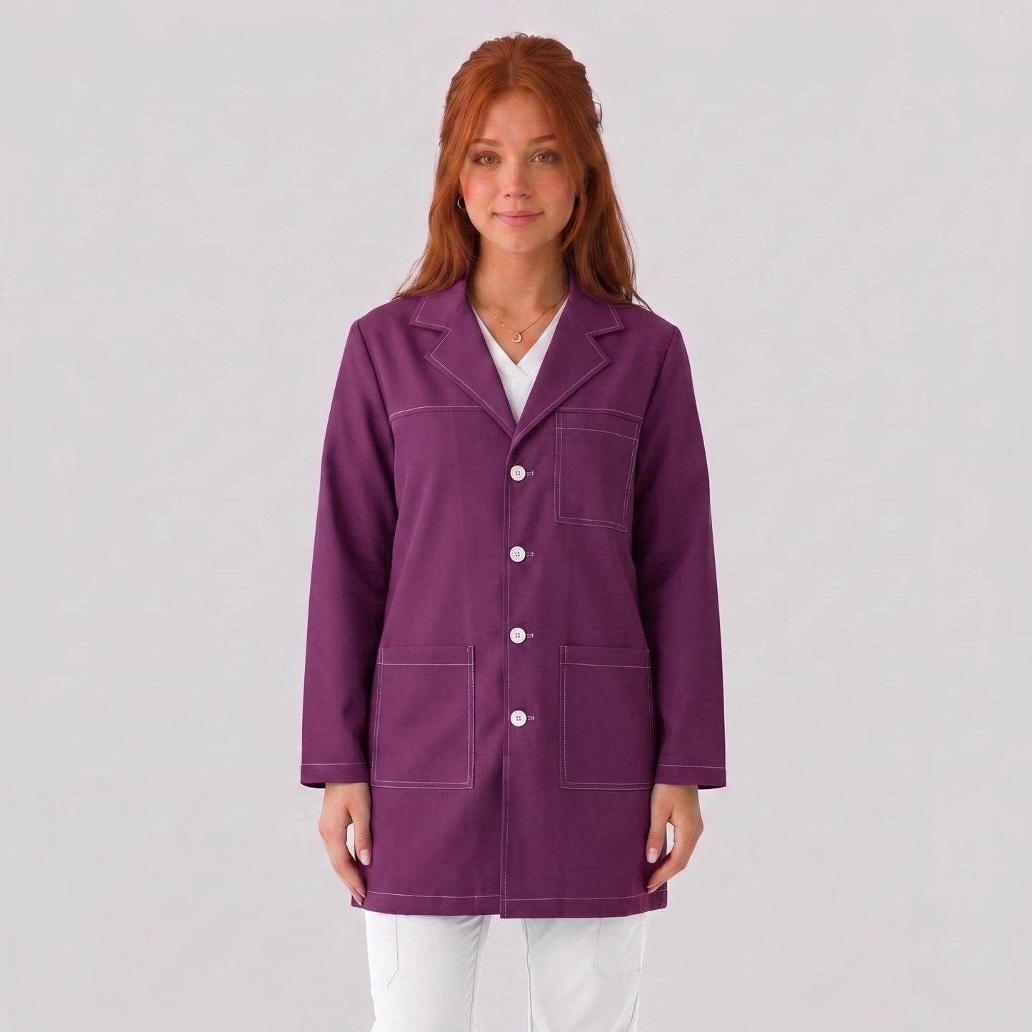 Bata Corta Pespunte Mujer | 3 Pockets
