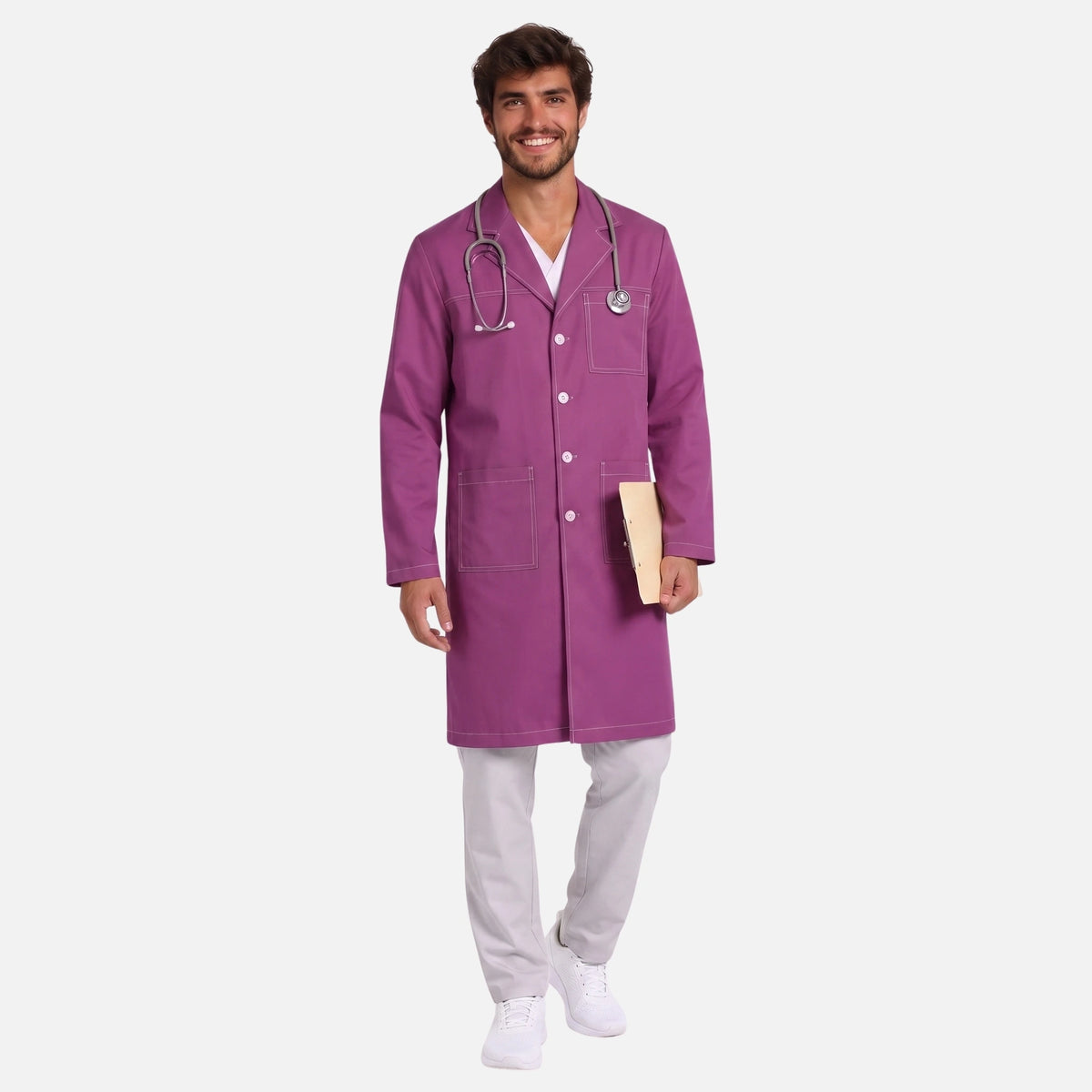 Bata Larga Pespunte Hombre | 3 Pockets
