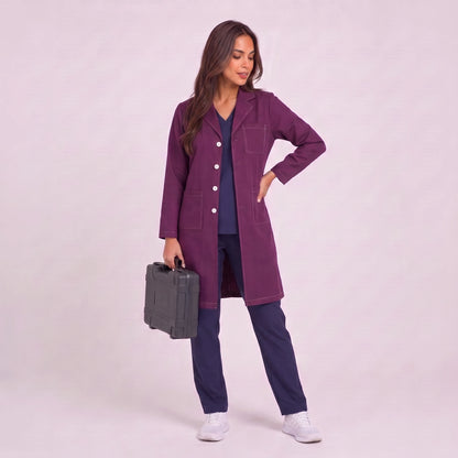 Bata Larga Prepunte Mujer | 3 Pockets