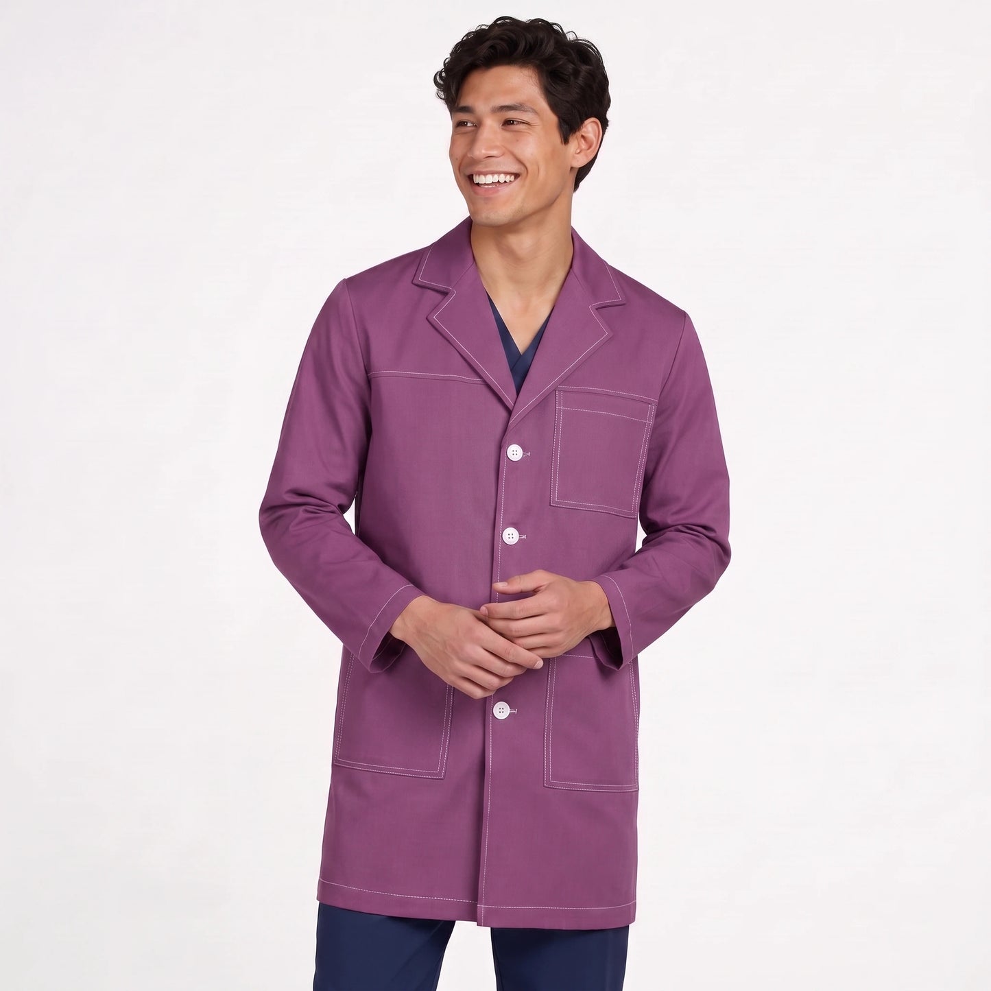 Bata Corta Pespunte Hombre | 3 Pockets