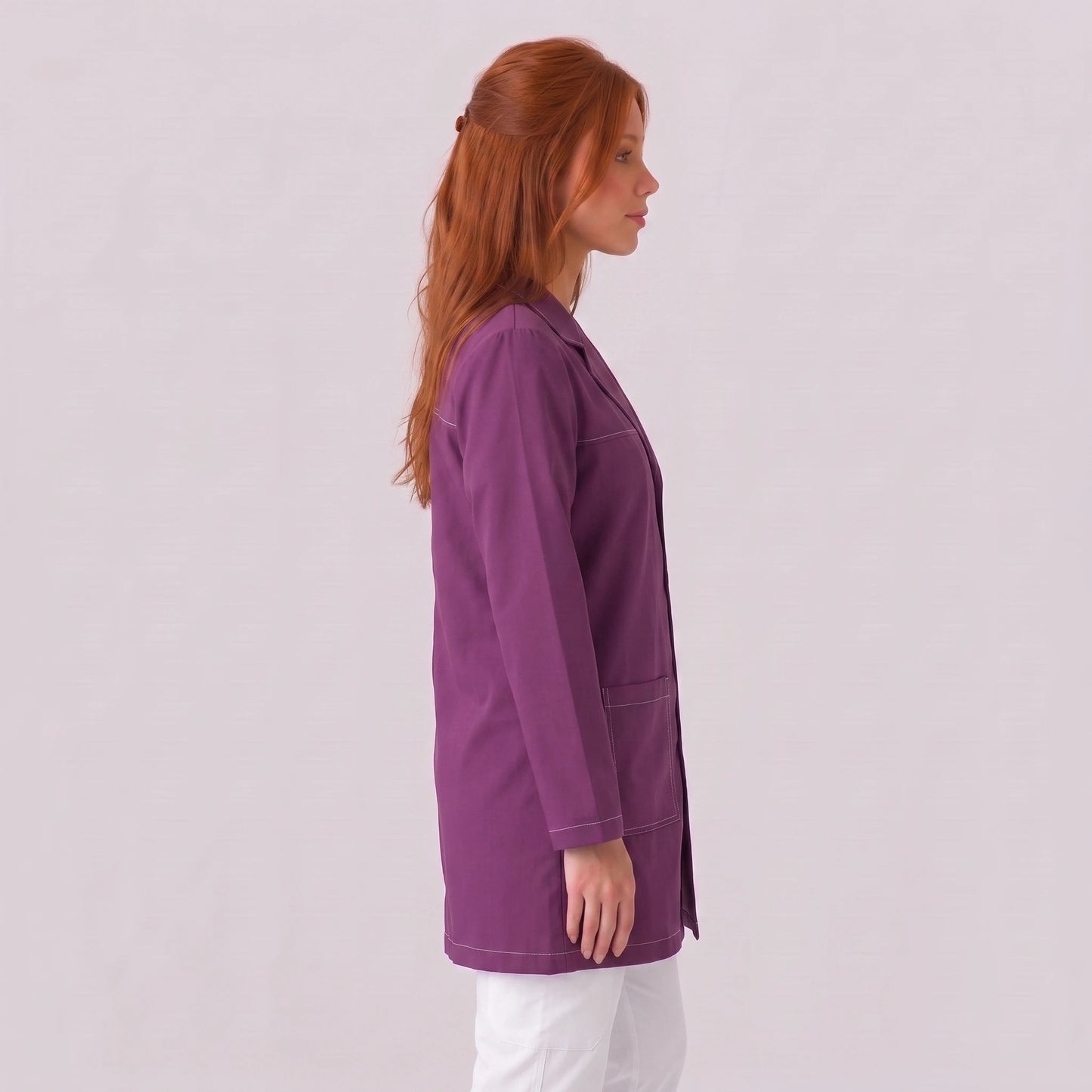Bata Corta Pespunte Mujer | 3 Pockets