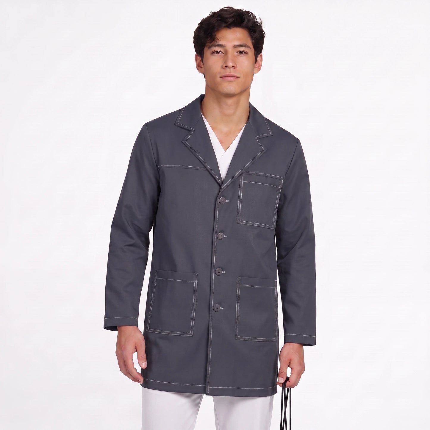Bata Corta Pespunte Hombre | 3 Pockets