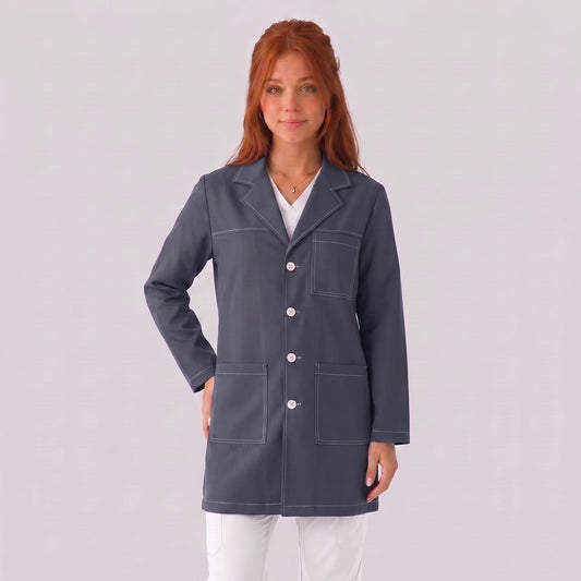 Bata Corta Pespunte Mujer | 3 Pockets