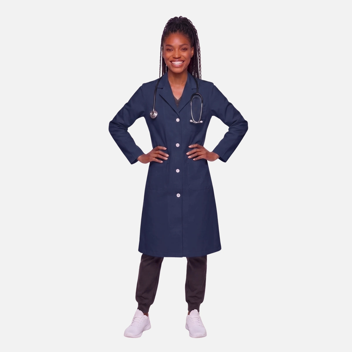 Bata Larga Essential Mujer | 3 Pockets