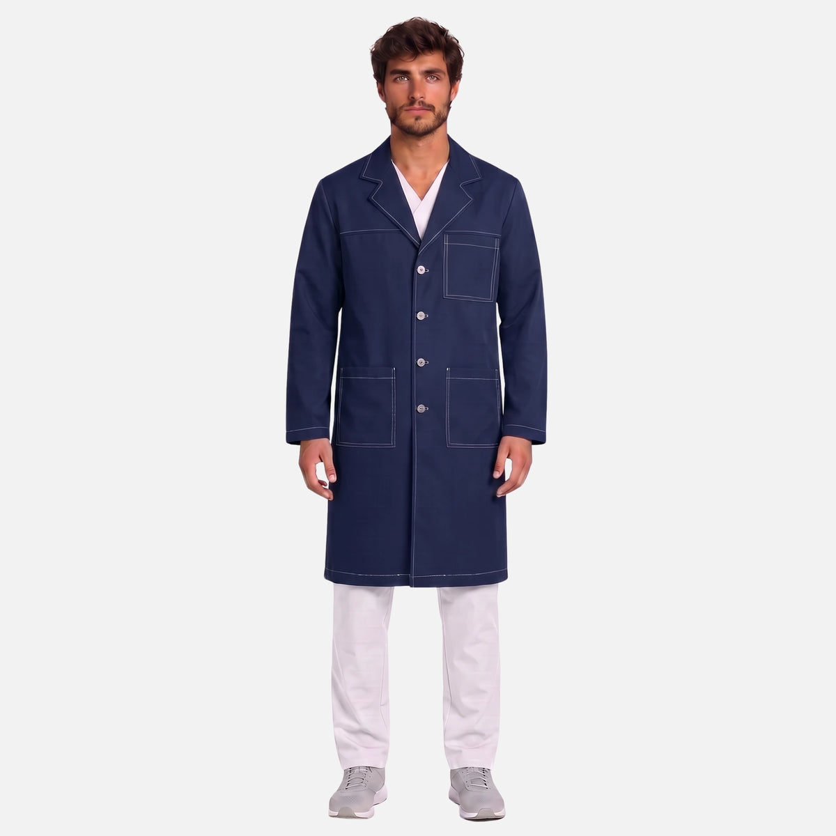 Bata Larga Pespunte Hombre | 3 Pockets