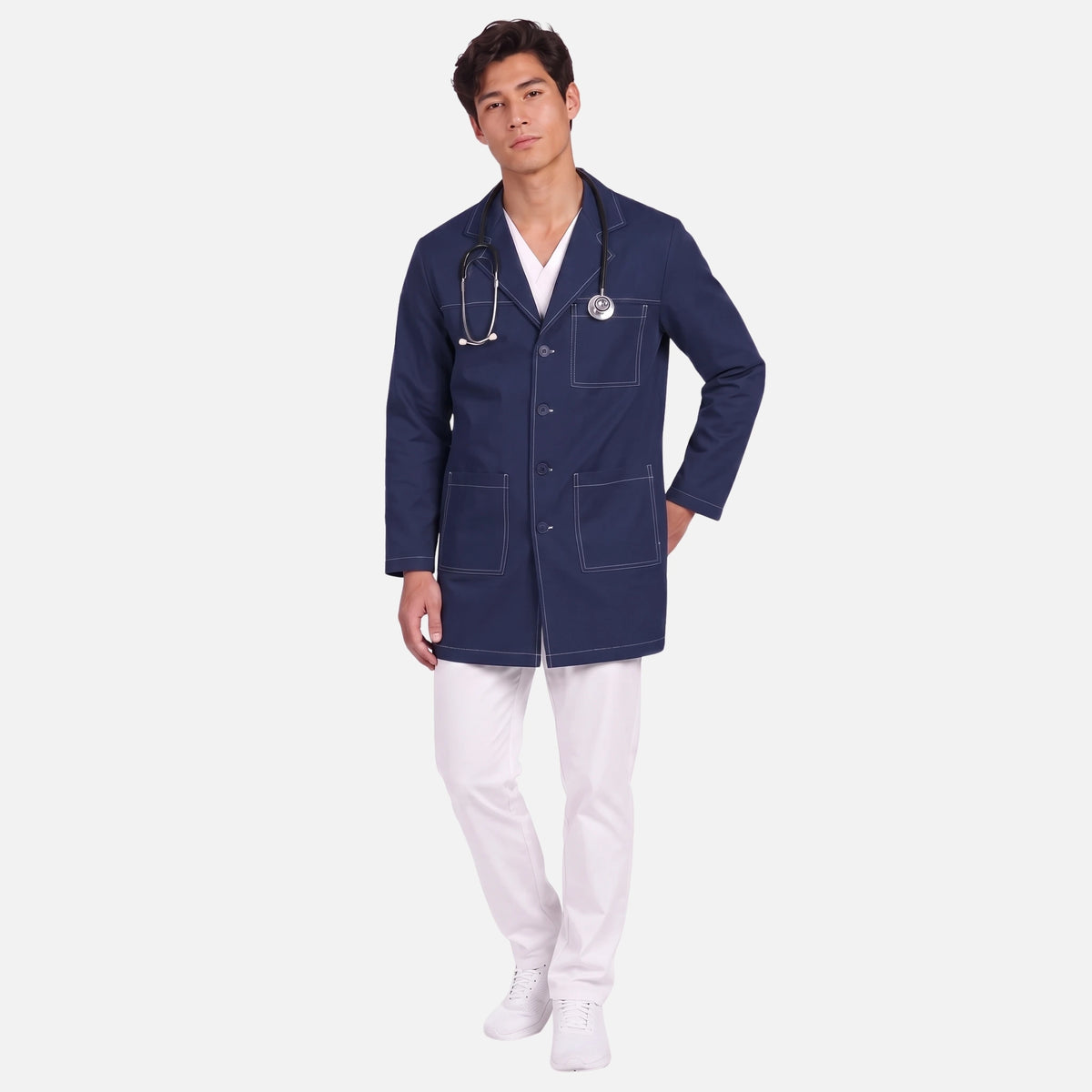 Bata Corta Pespunte Hombre | 3 Pockets