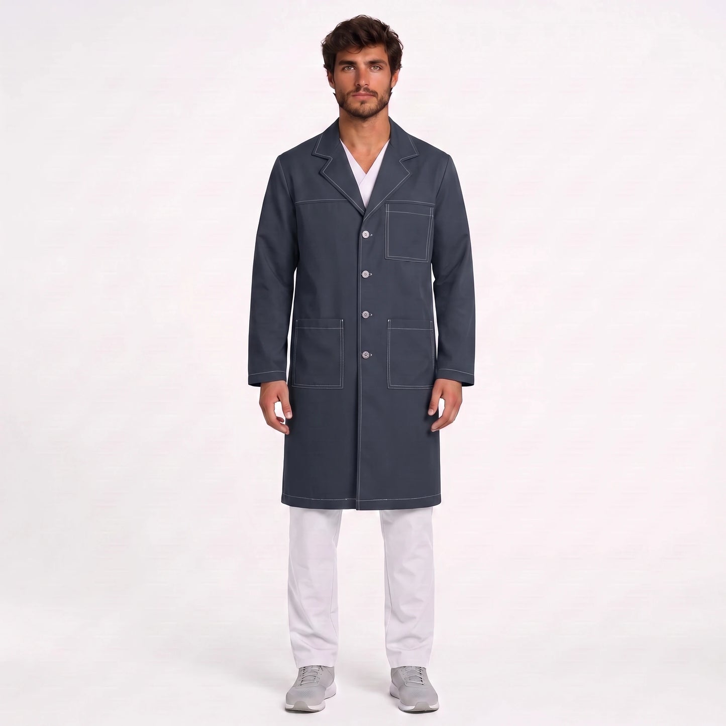 Bata Larga Pespunte Hombre | 3 Pockets