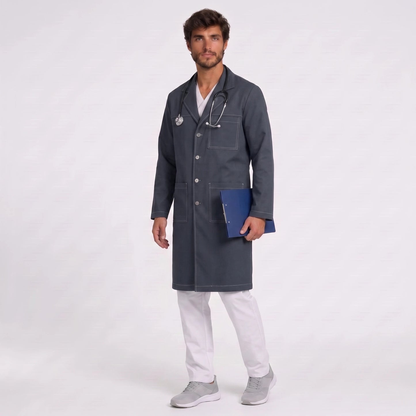 Bata Larga Pespunte Hombre | 3 Pockets