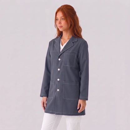 Bata Corta Pespunte Mujer | 3 Pockets