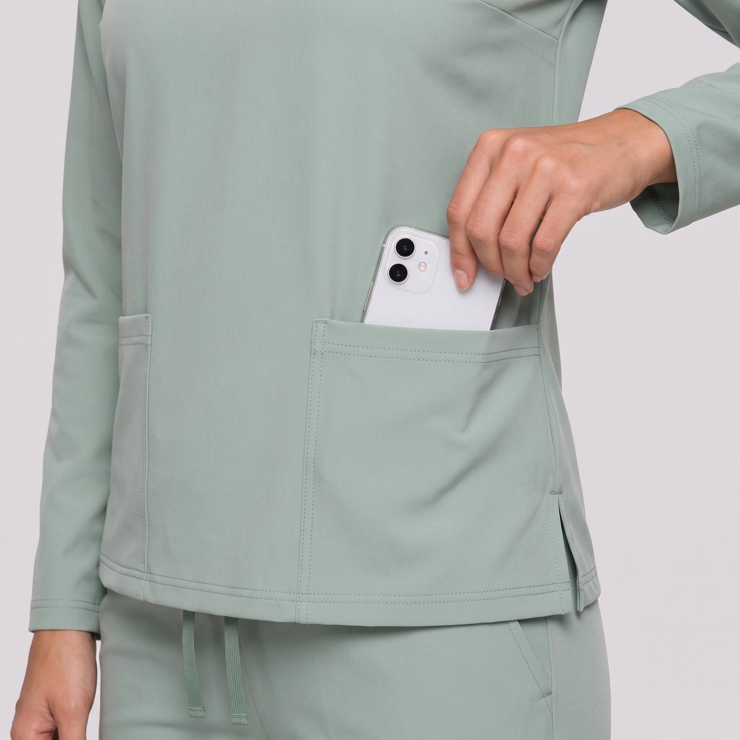 Top Manga Larga Mujer | 2 Pockets