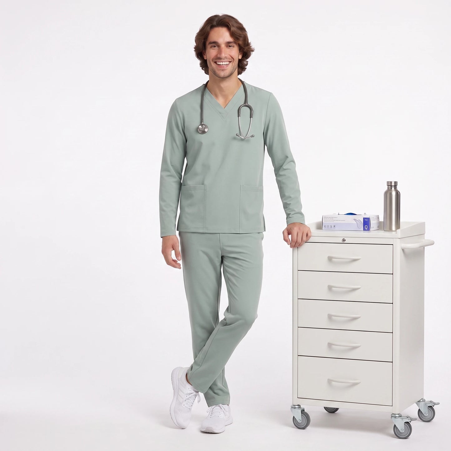 Top Manga Larga Hombre | 2 Pockets