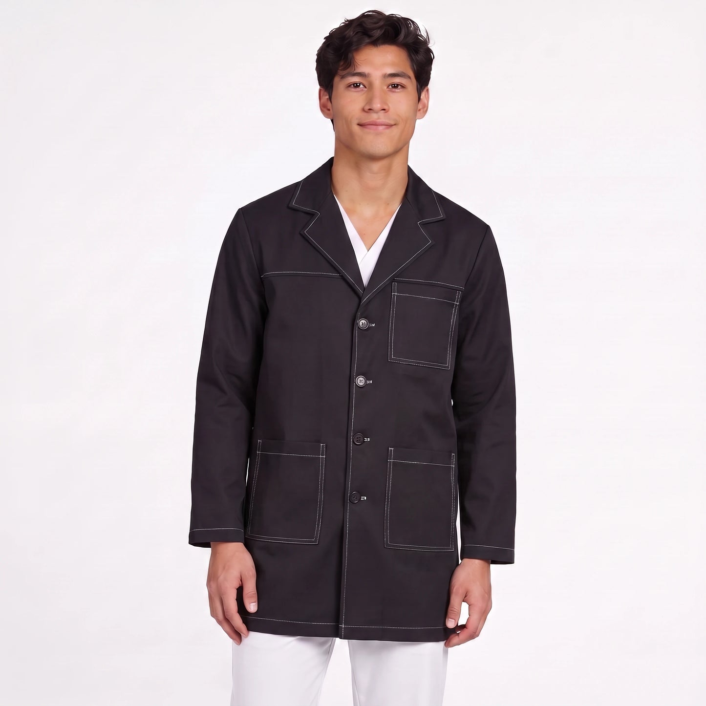 Bata Corta Pespunte Hombre | 3 Pockets
