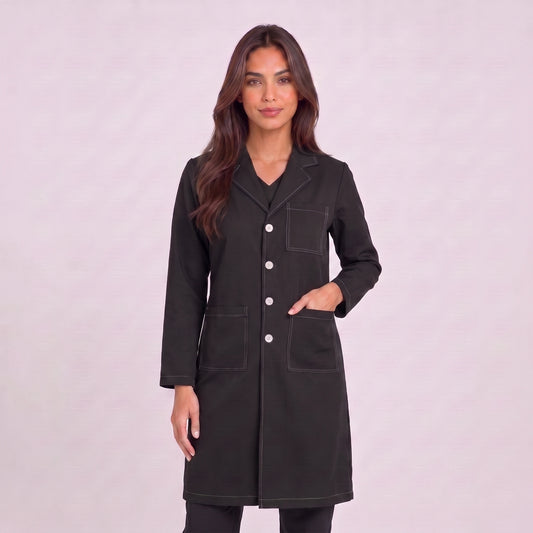Bata Larga Prepunte Mujer | 3 Pockets