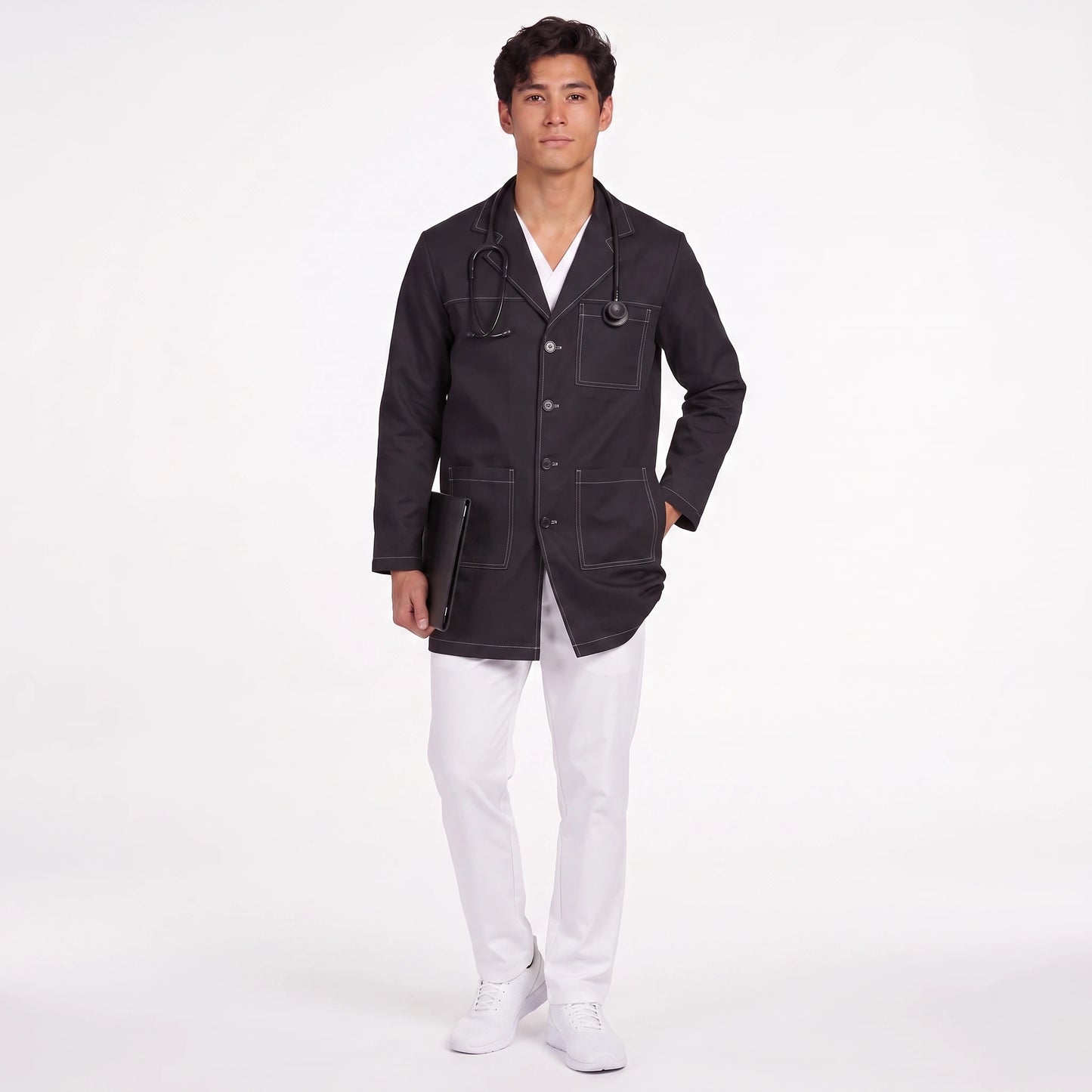 Bata Corta Pespunte Hombre | 3 Pockets